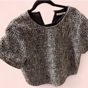 Abercrombie & Fitch tweed short-sleeve top (size L)